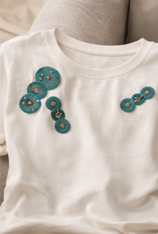 Embroidered T-Shirt Lotus