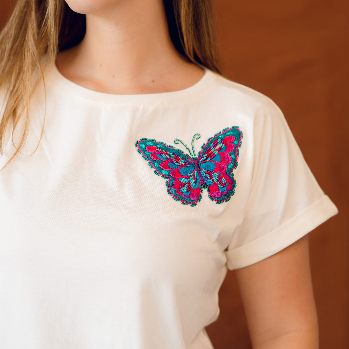 Embroidered Printed T-Shirt