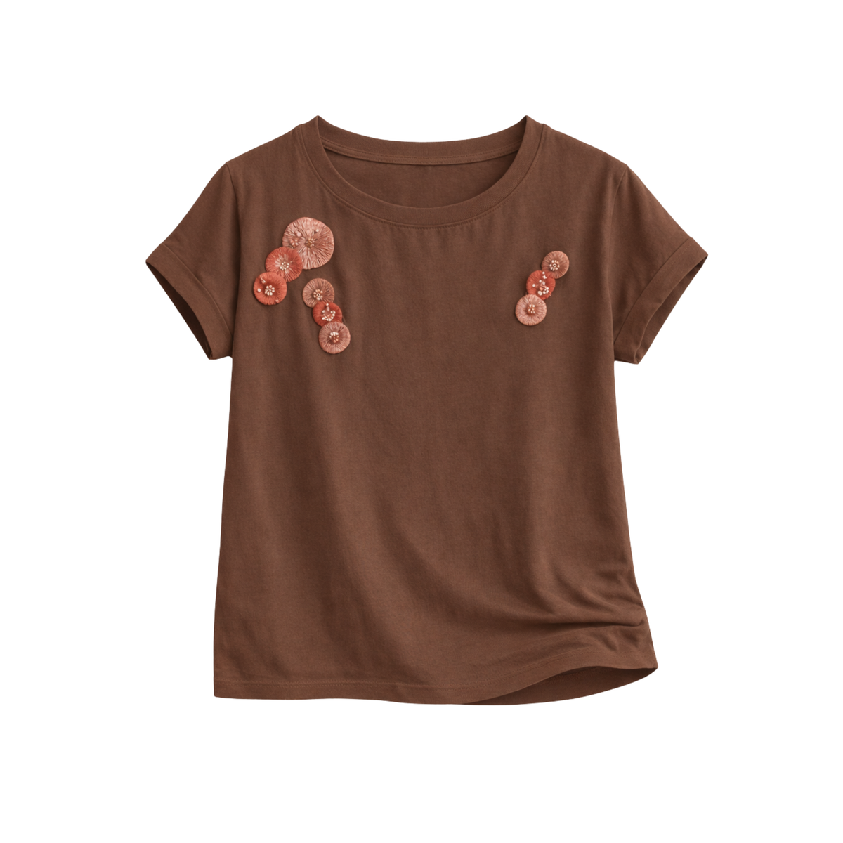 Embroidered T-Shirt Lotus