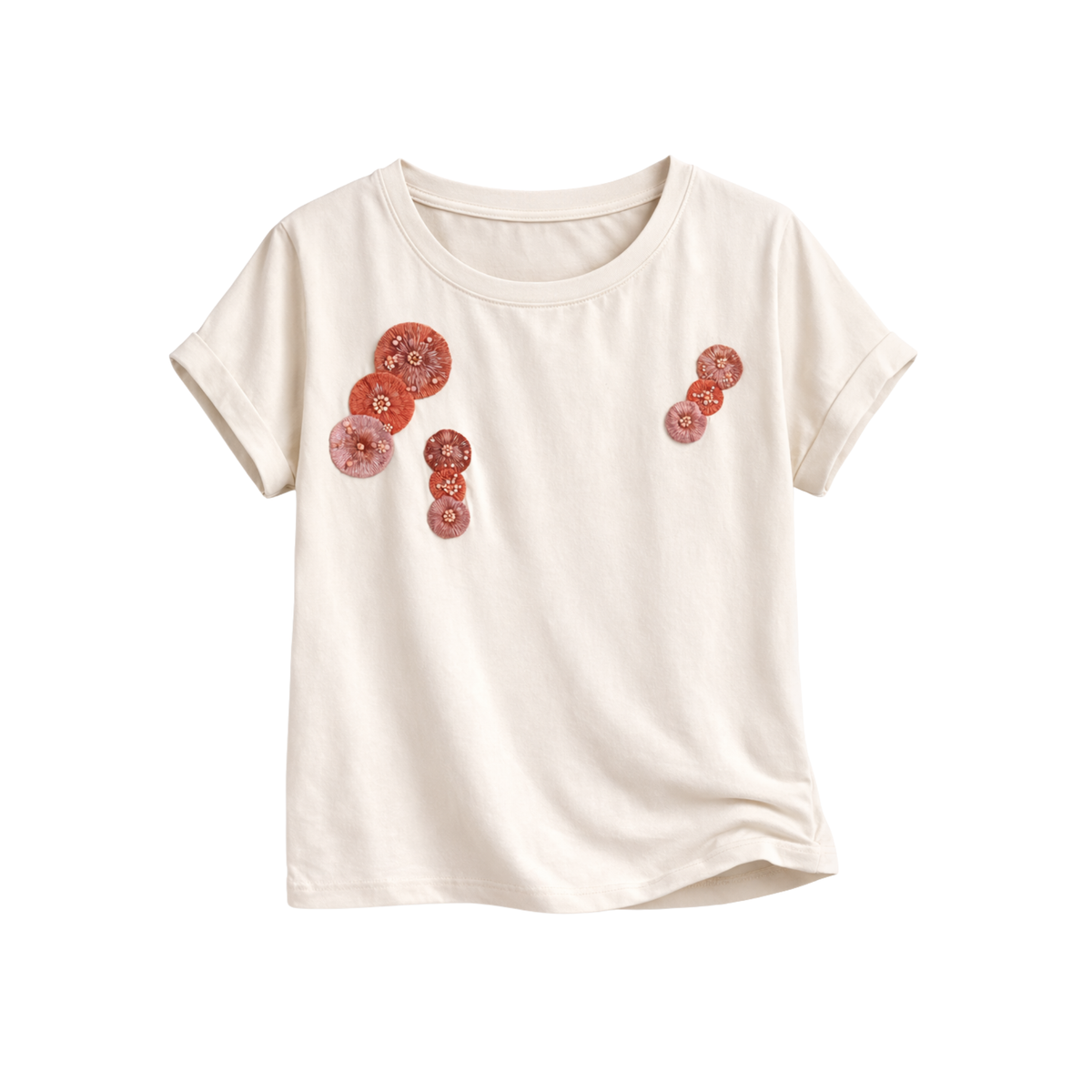 Embroidered T-Shirt Lotus