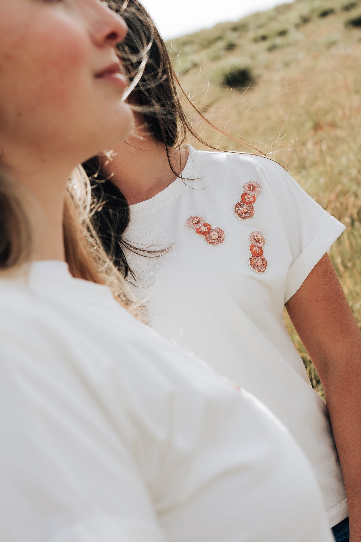 Embroidered T-Shirt Lotus