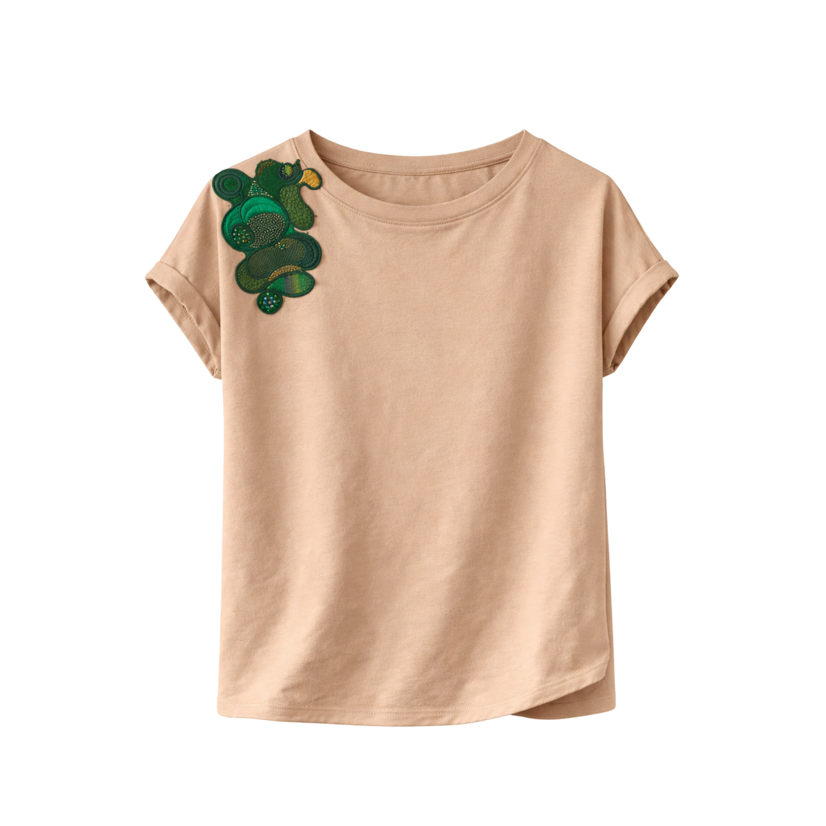 Embroidered Printed T-Shirt